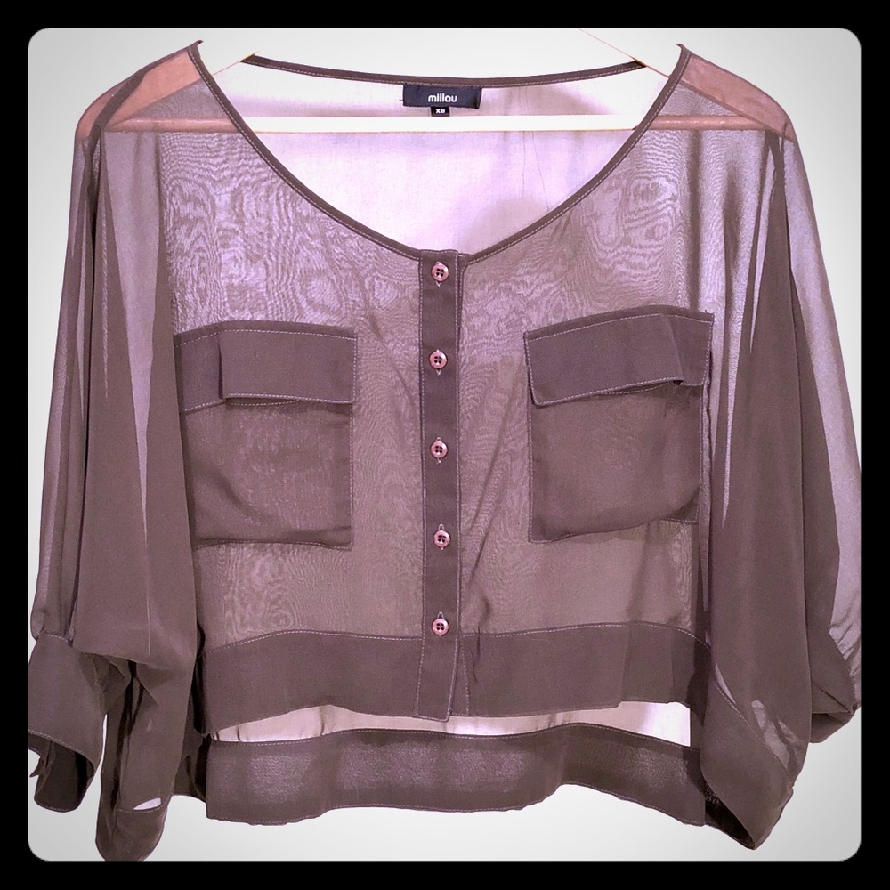 Flowy Forest Green Millau Top